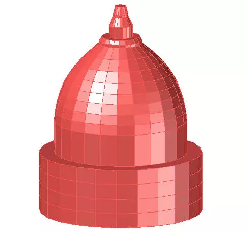 Modello 3D della cupola del tempio