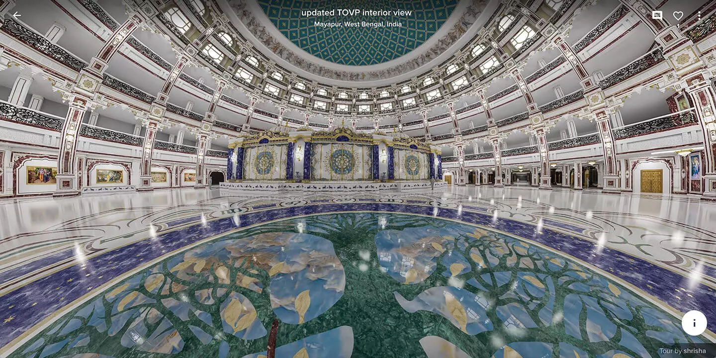 TOVP Temple Room com vista panorâmica de 360 graus atualizada