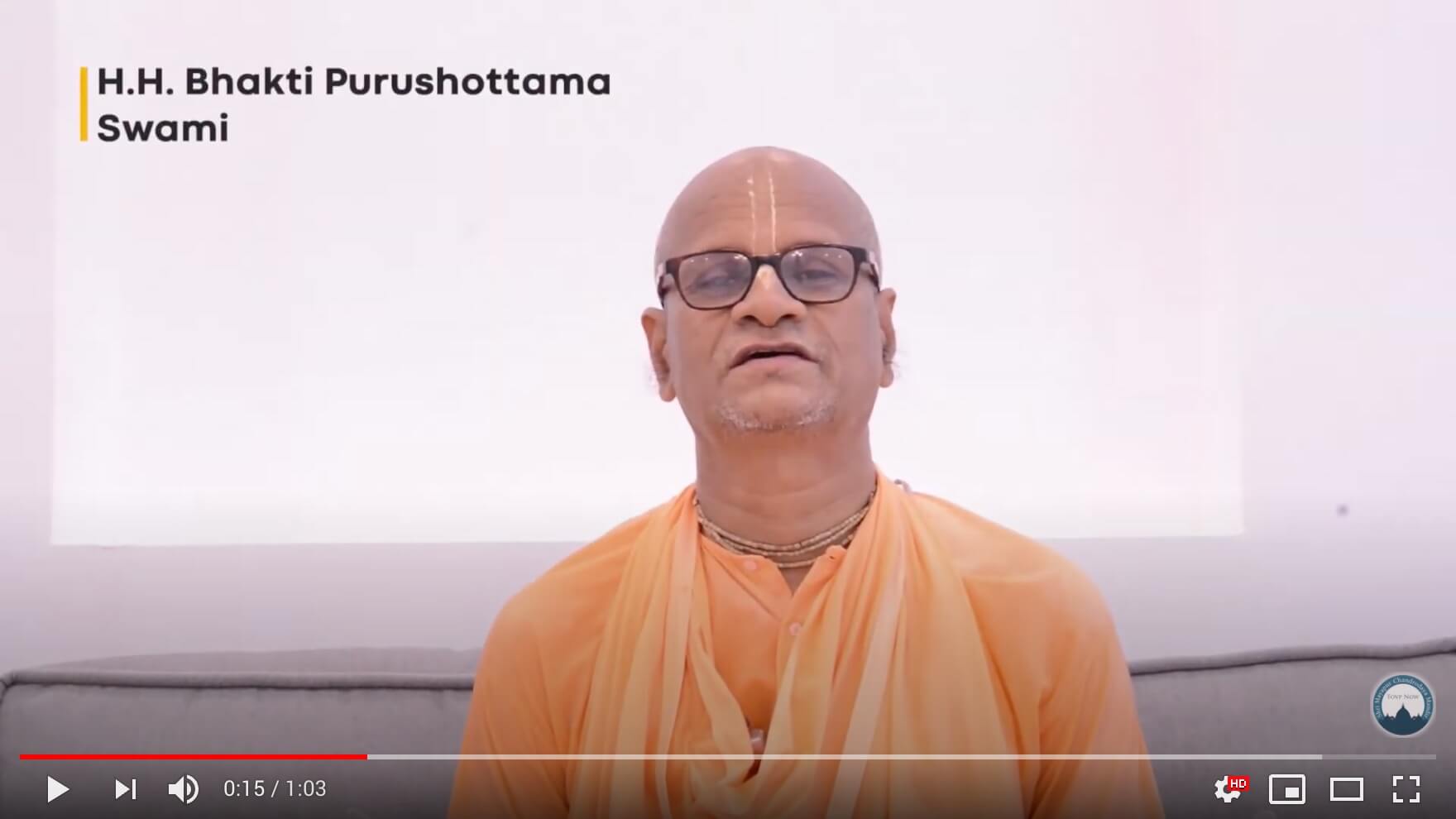 H.H. Bhakti Purushottama Swami Speaks About the #GivingTOVP 10 Day ...