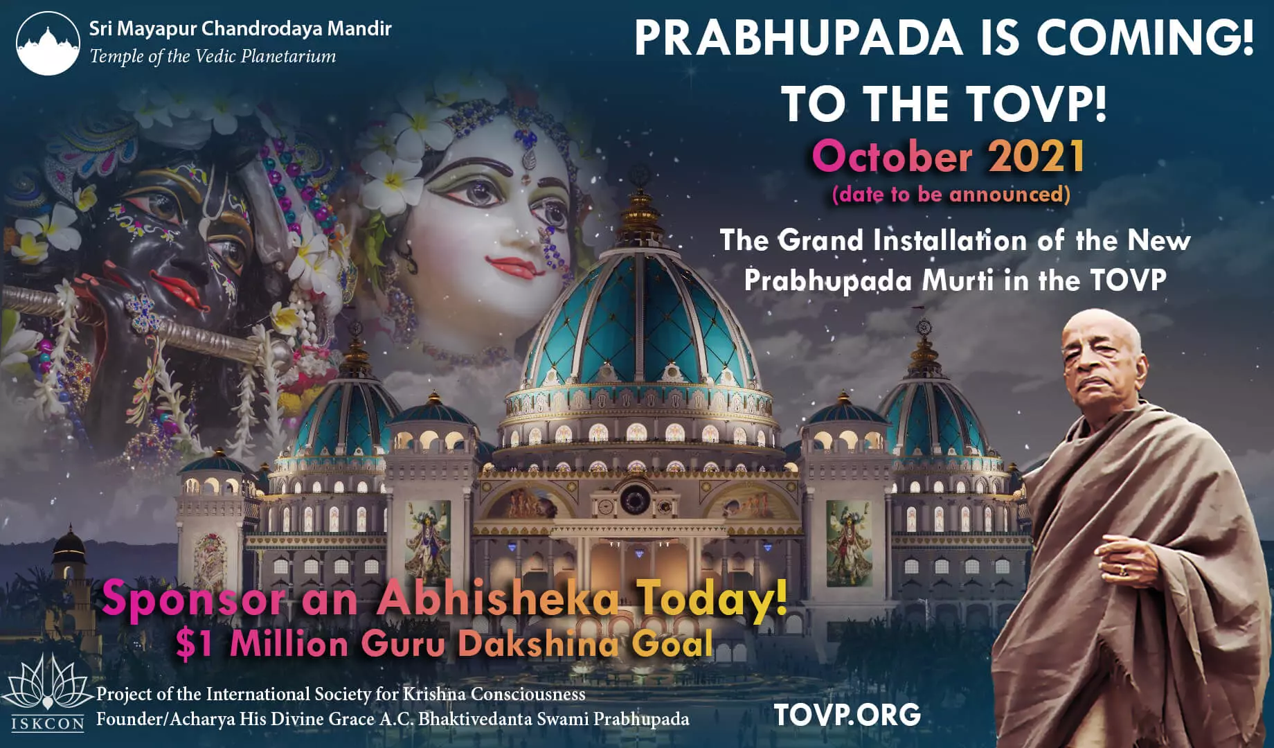 Prabhupada is Coming! Get Ready!