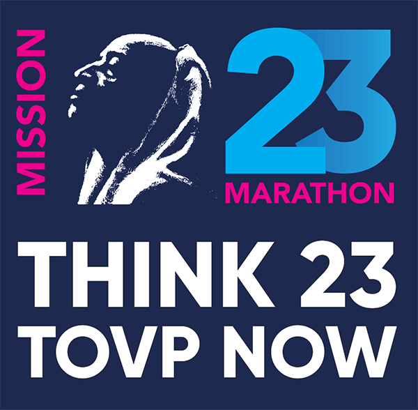 TOVP Mission 23 Marathon logo
