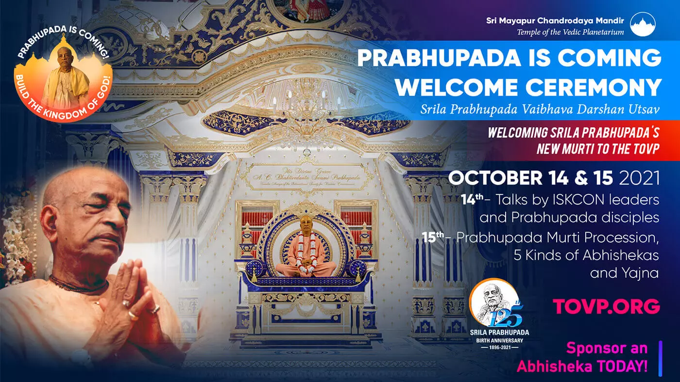 ¡Prabhupada está llegando! Construye el Reino de Dios