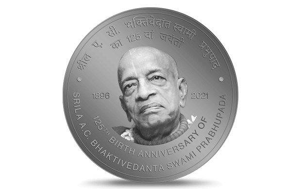 Prabhupada silver coin