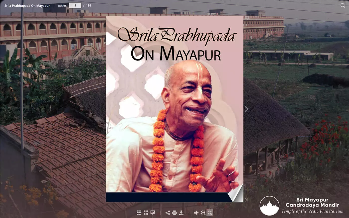 Srila Prabhupada sur Mayapur - Collection de flipbooks TOVP