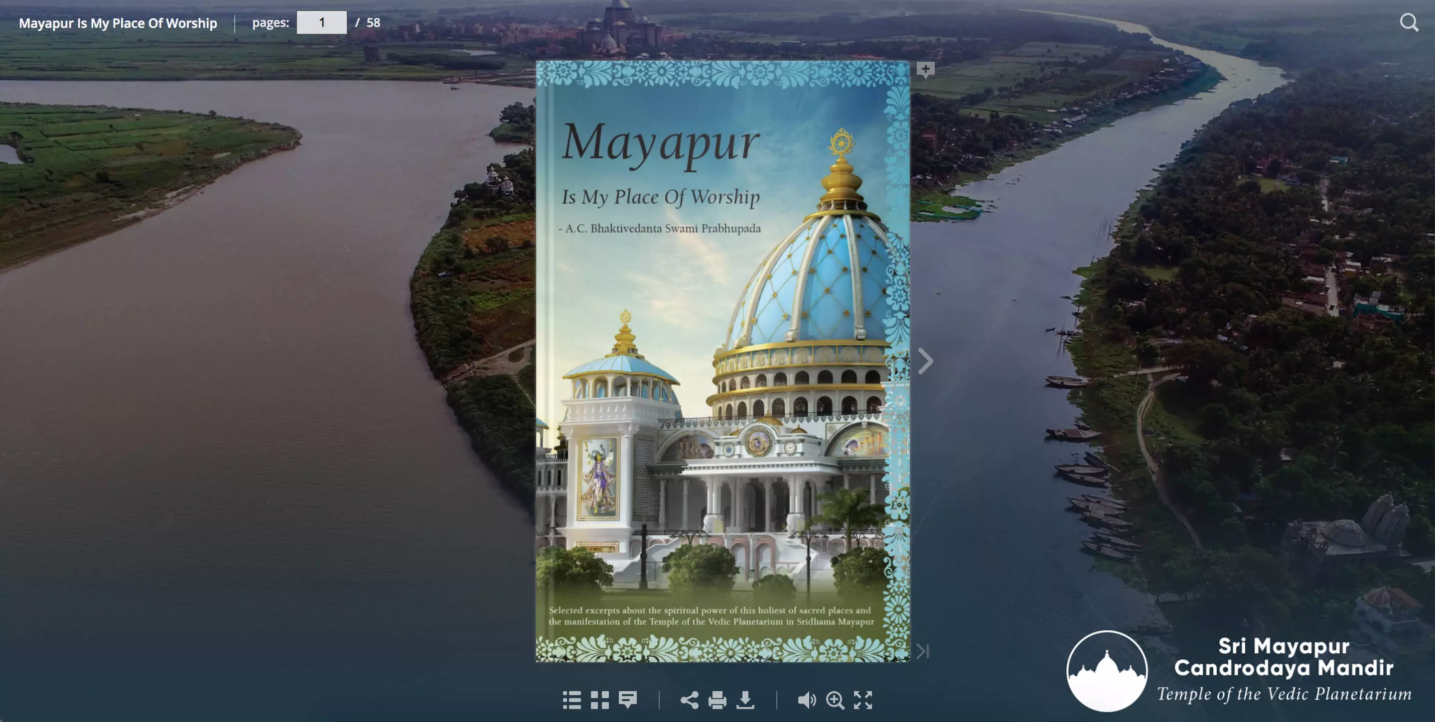 मायापुर मेरी पूजा का स्थान है - TOVP Flipbook Collection