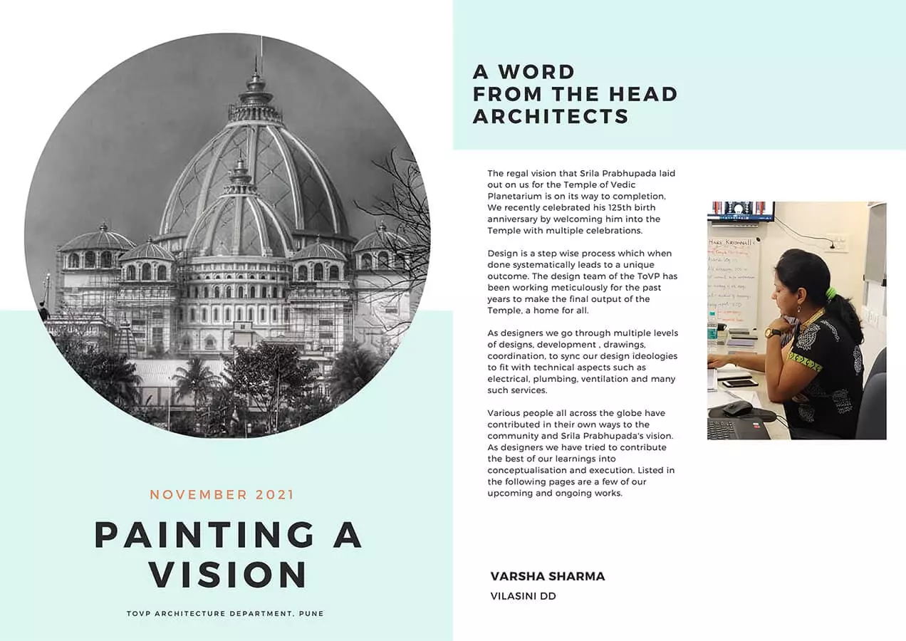 TOVP Architecture Department Report, November 2021 - Eine Vision malen