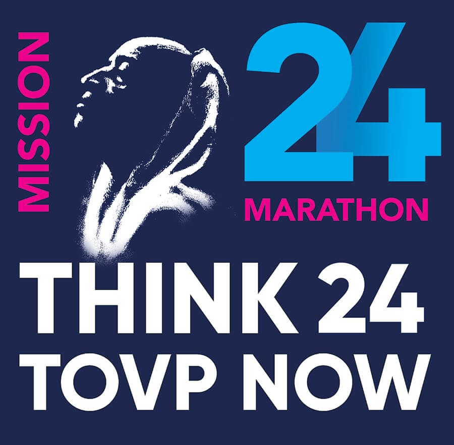 Logotipo do TOVP Mission 24 Marathon