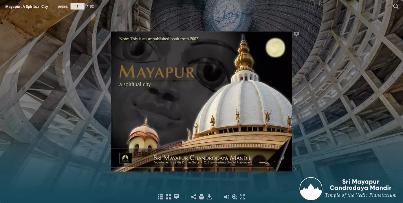 मायापुर, एक आध्यात्मिक शहर - एक नया TOVP Flipbook