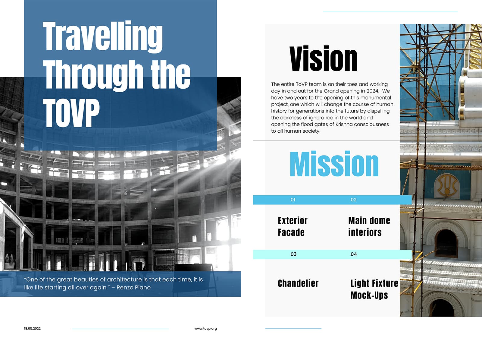 Informe del Departamento de Arquitectura de TOVP, junio de 2022: Viajando a través del TOVP