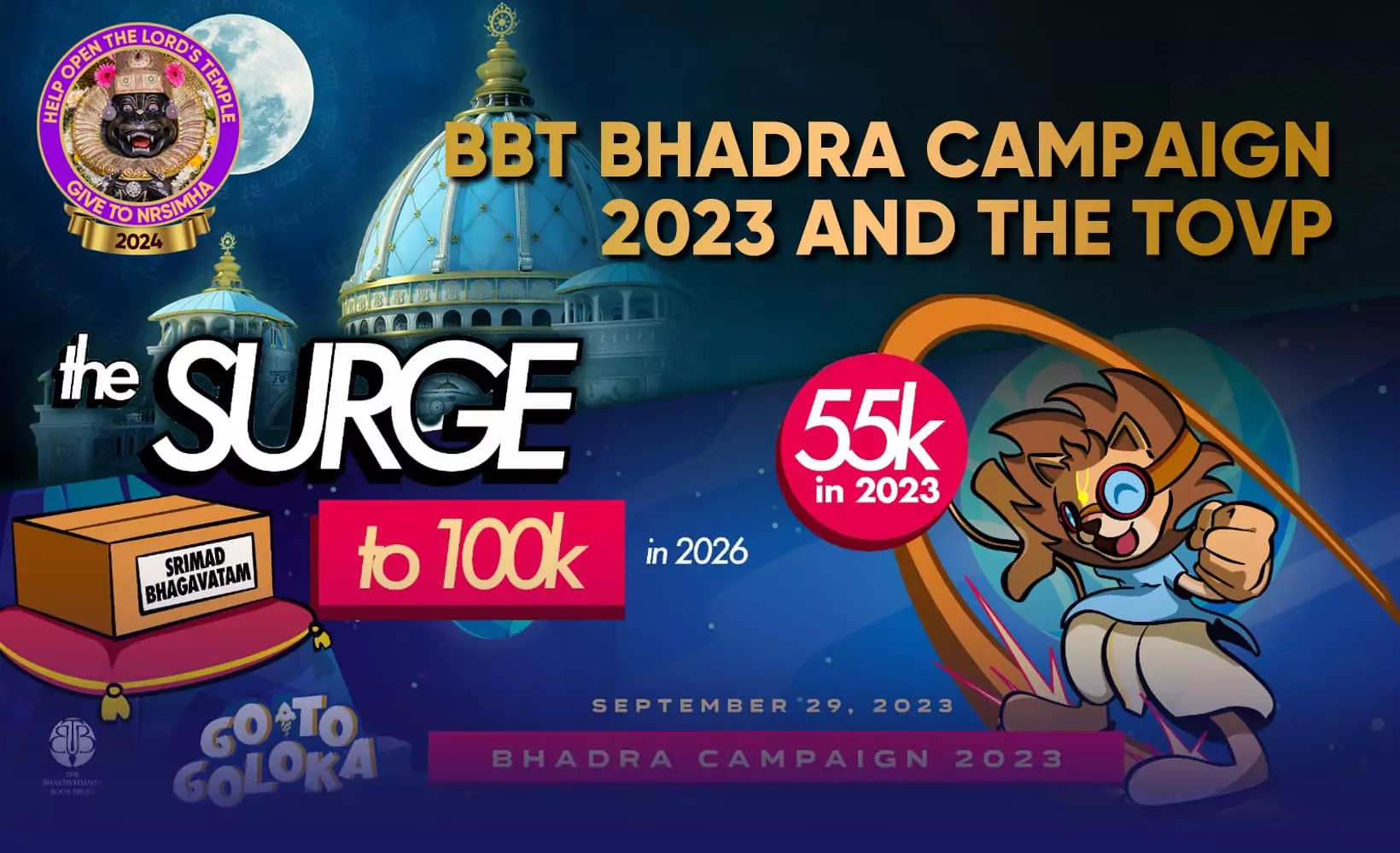 A Maratona BBT 2023 Bhadra Purnima e o TOVP