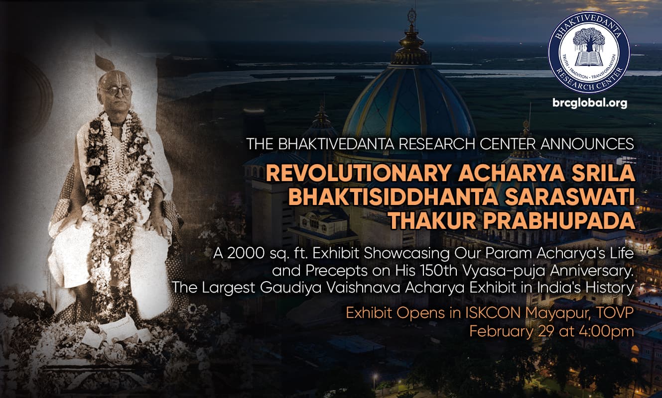 Centro de Pesquisa Bhaktivedanta monta a maior exposição de Acharya da história no TOVP