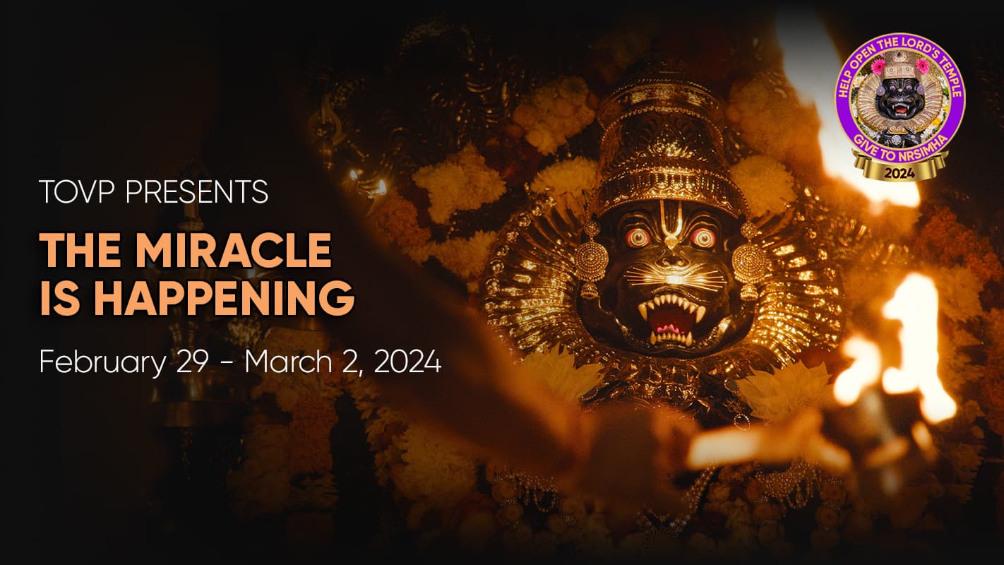 TOVP Nrsimhadeva Wing Announcement – "The Miracle Is Happening!"