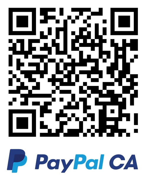 Link de pagamento do código QR TOVP PayPal CA