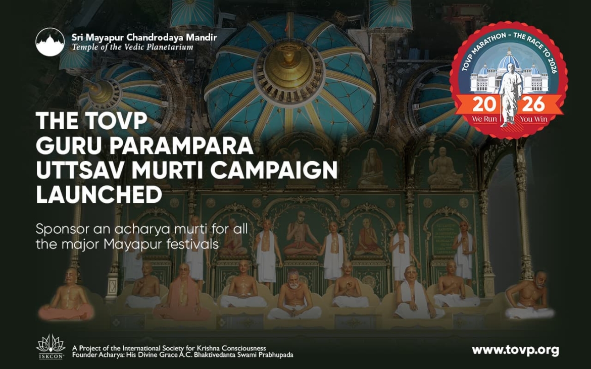 Lançada campanha TOVP Guru Parampara Uttsav Murti