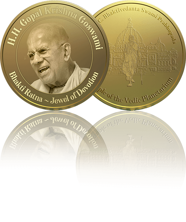 Gopal Krishna Goswami Bhakti Ratna Seva - Gold Medallion